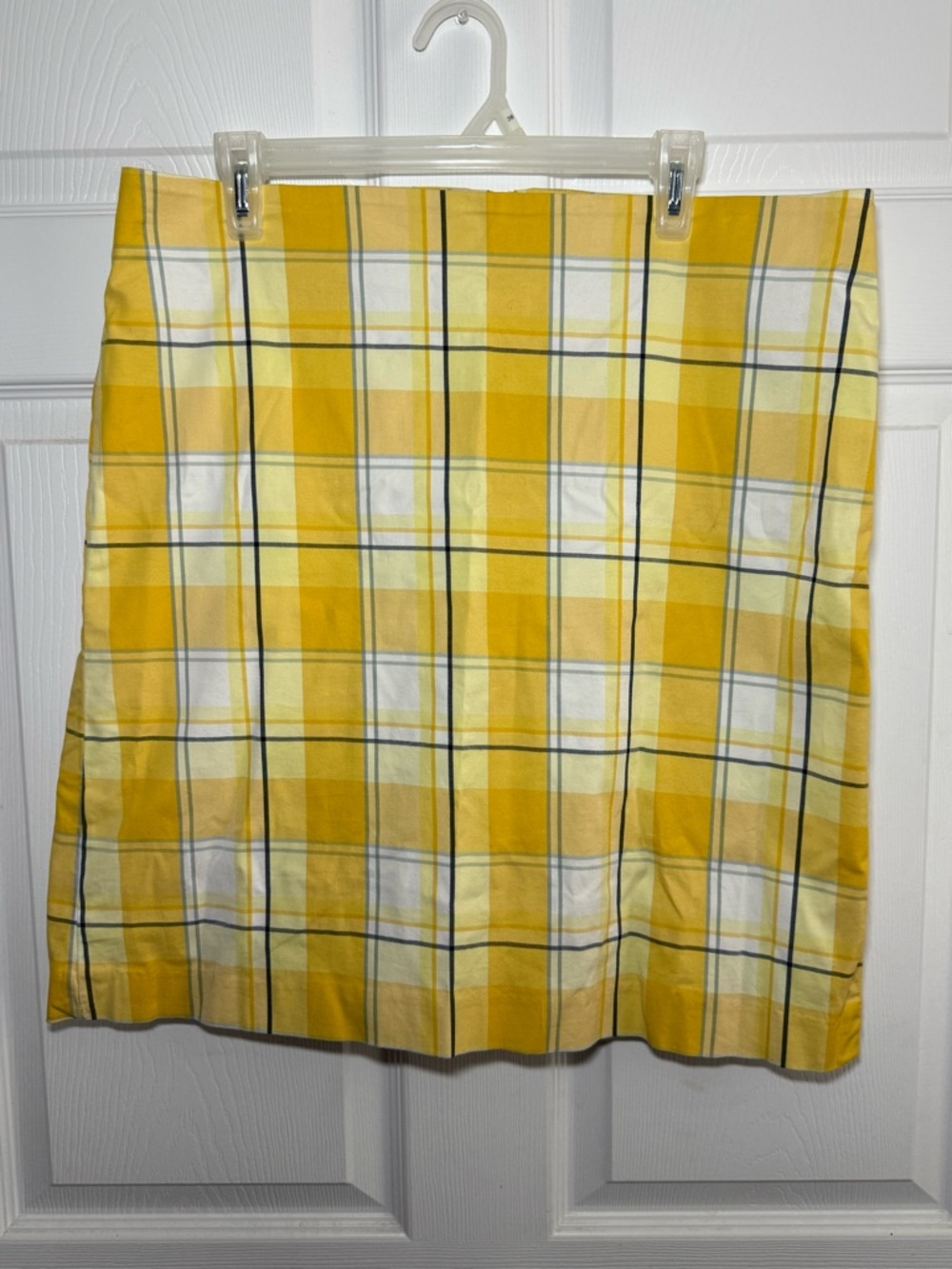 Ann Taylor Yellow Plaid Mini Skirt